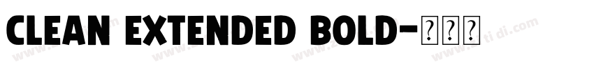 Clean Extended Bold字体转换